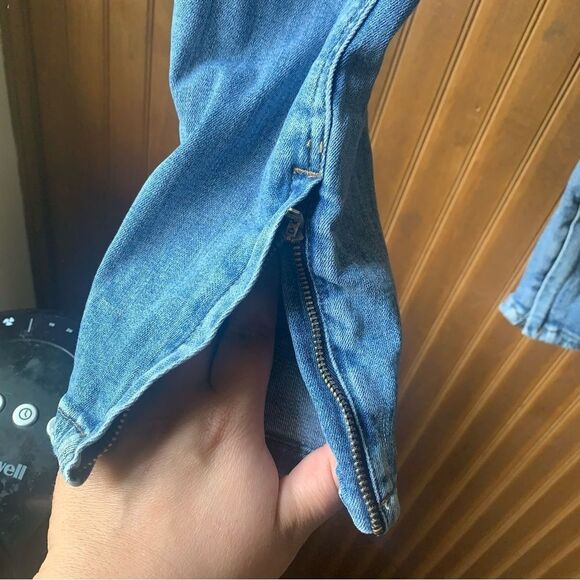 Pistola Distressed Skinny Ankle Zipper Jeans - Women Size 27 - Picture 7 of 11